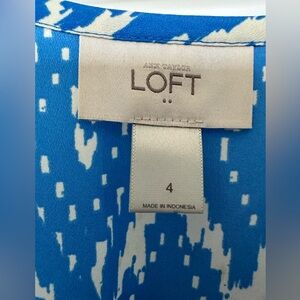 LOFT Spring Summer Polyester adjustable spaghetti strap dress sz4
